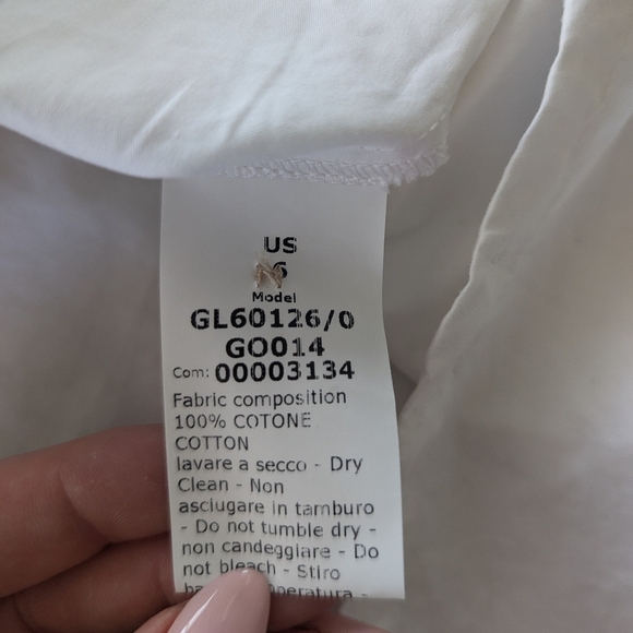 G. Label By Goop Cotton Oversized Dress Womens 6 White - Picture 7 of 8